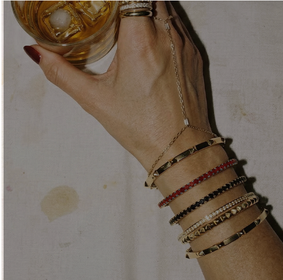 diamond and gold bracelets