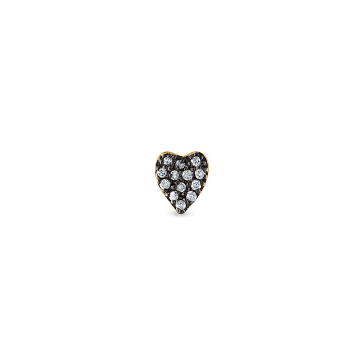 White Diamond Heart Stud
