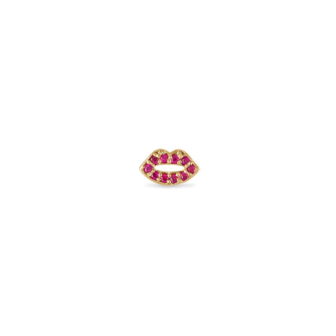 Pave Ruby Lip Stud