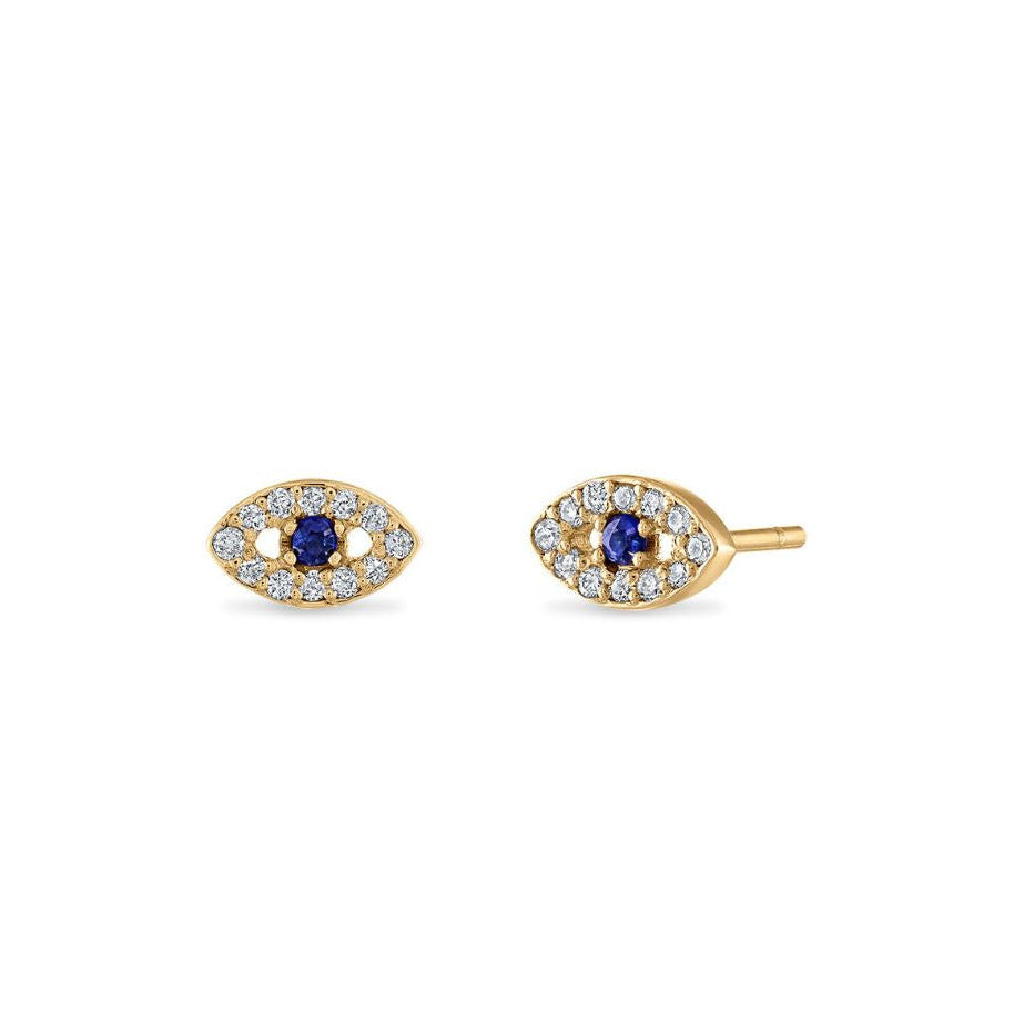 Pave Evil Eye Stud
