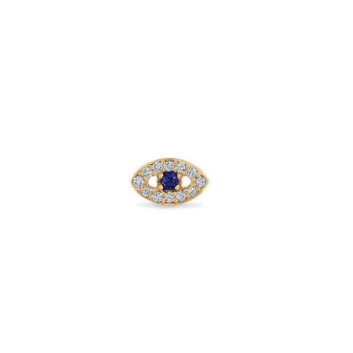 Pave Evil Eye Stud