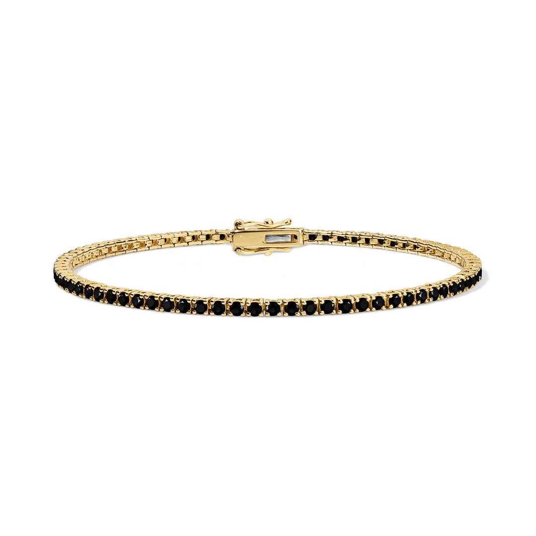 2mm Black Diamond Tennis Bracelet