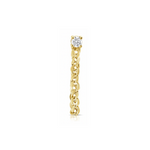 Diamond and Curb Chain Earring