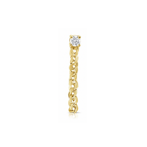 Diamond and Curb Chain Earring