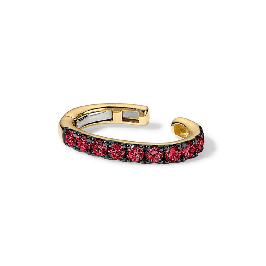 Hinged Red Ruby Ear Cuff