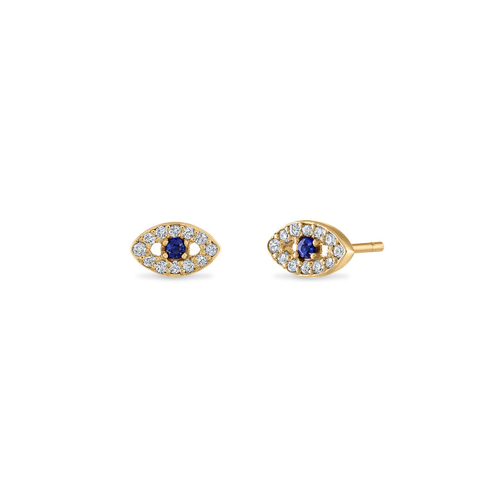 Pave Evil Eye Stud