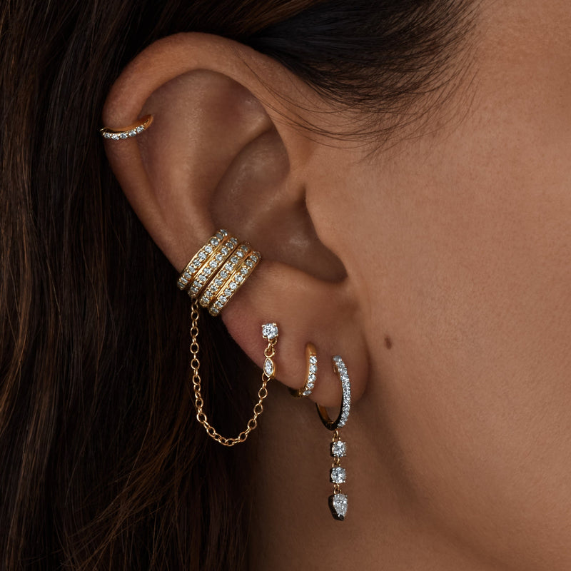 Double Diamond Ear Cuff