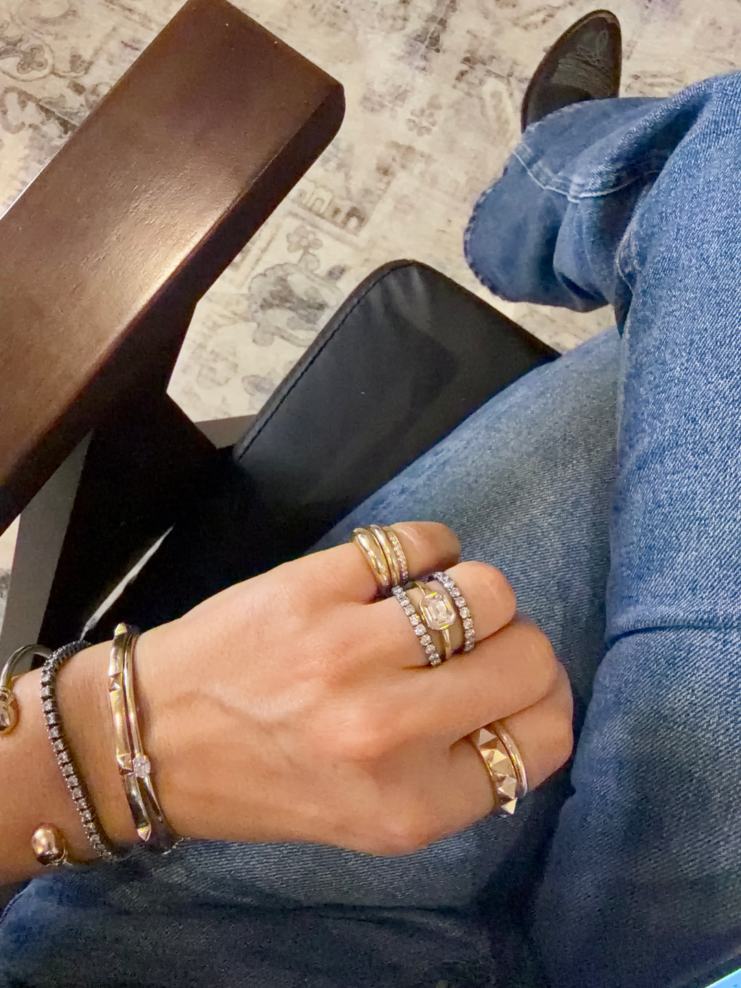 Mosaic Emerald Cut Ring