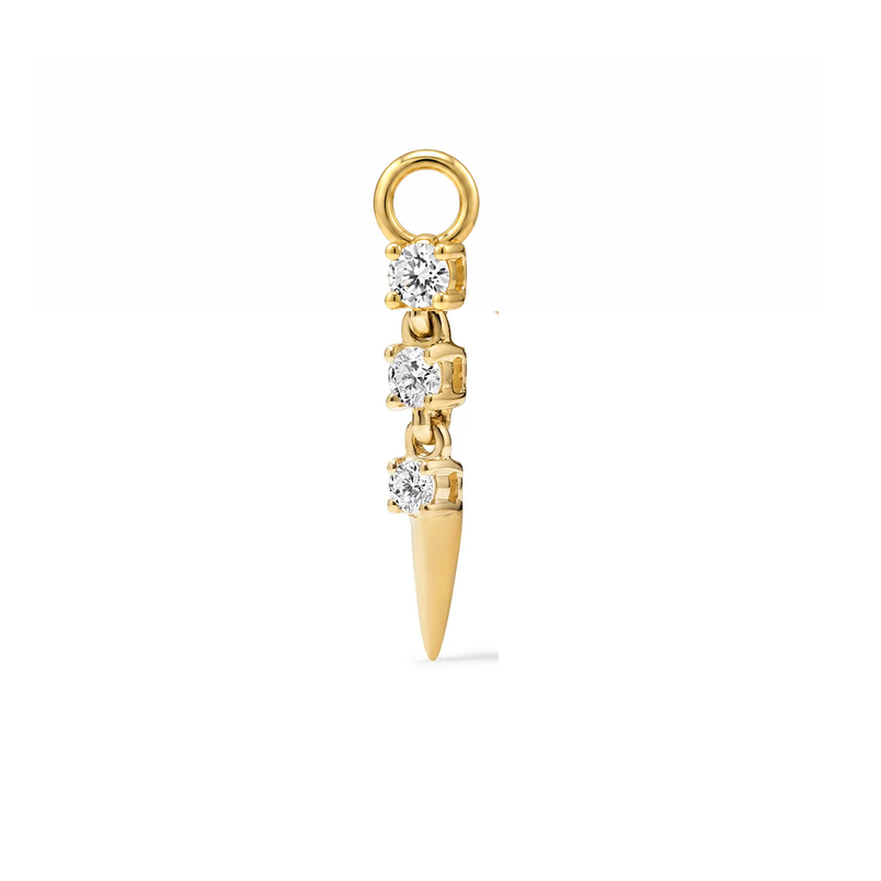 TRIPLE DIAMOND DROP SPIKE CHARM
