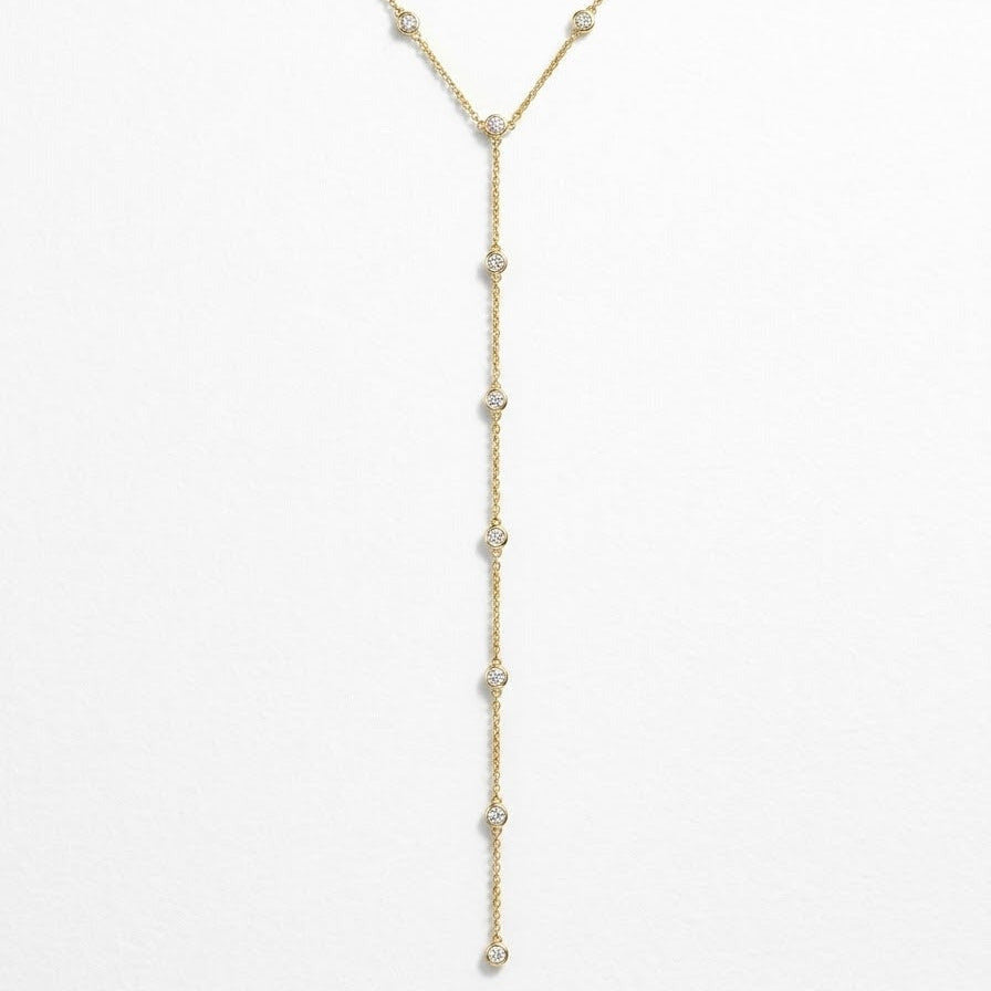 Bezel Set Diamond Lariat