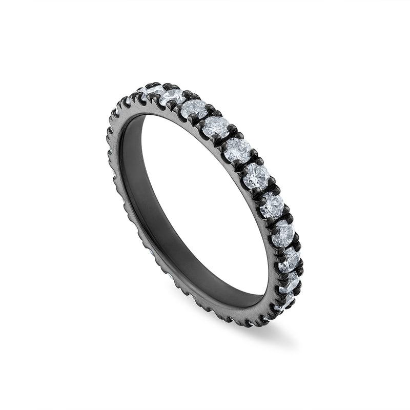 Thick Blackend Eternity Band