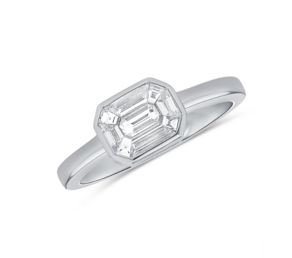 Mosaic Emerald Cut Ring