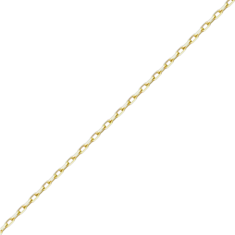 Diamond Cut Elongated Cable Chain