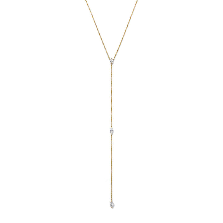 Pear and Marquise Diamond Lariat