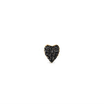Black Diamond Heart Stud
