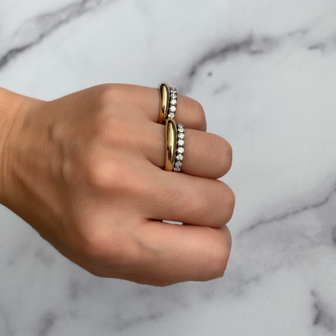 2.5mm Half Eternity Band