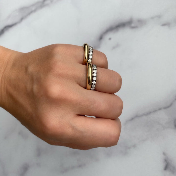 2.5mm Half Eternity Band