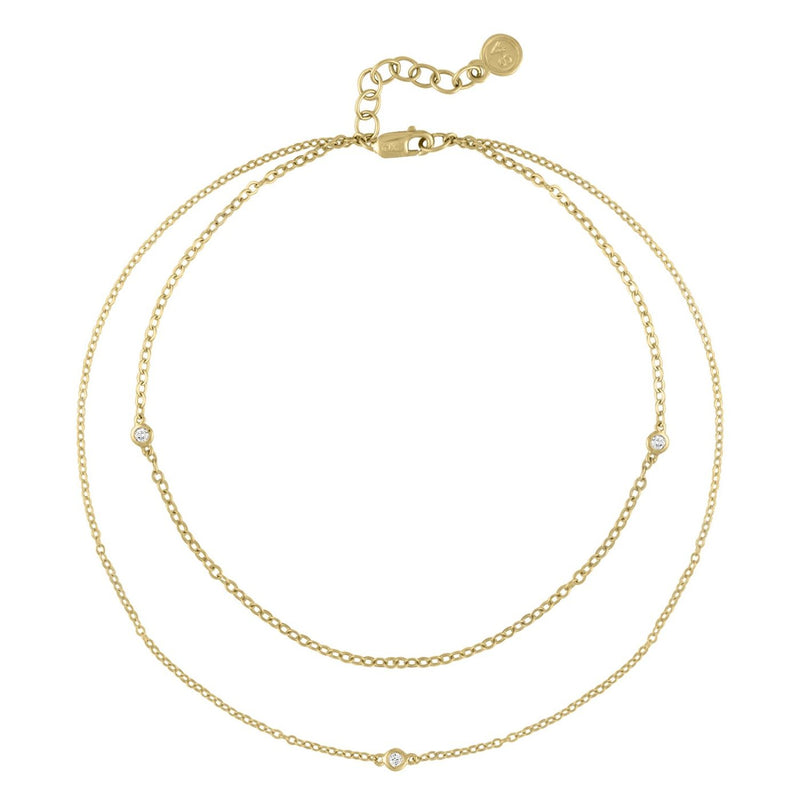 Two-Tier Diamond Anklet